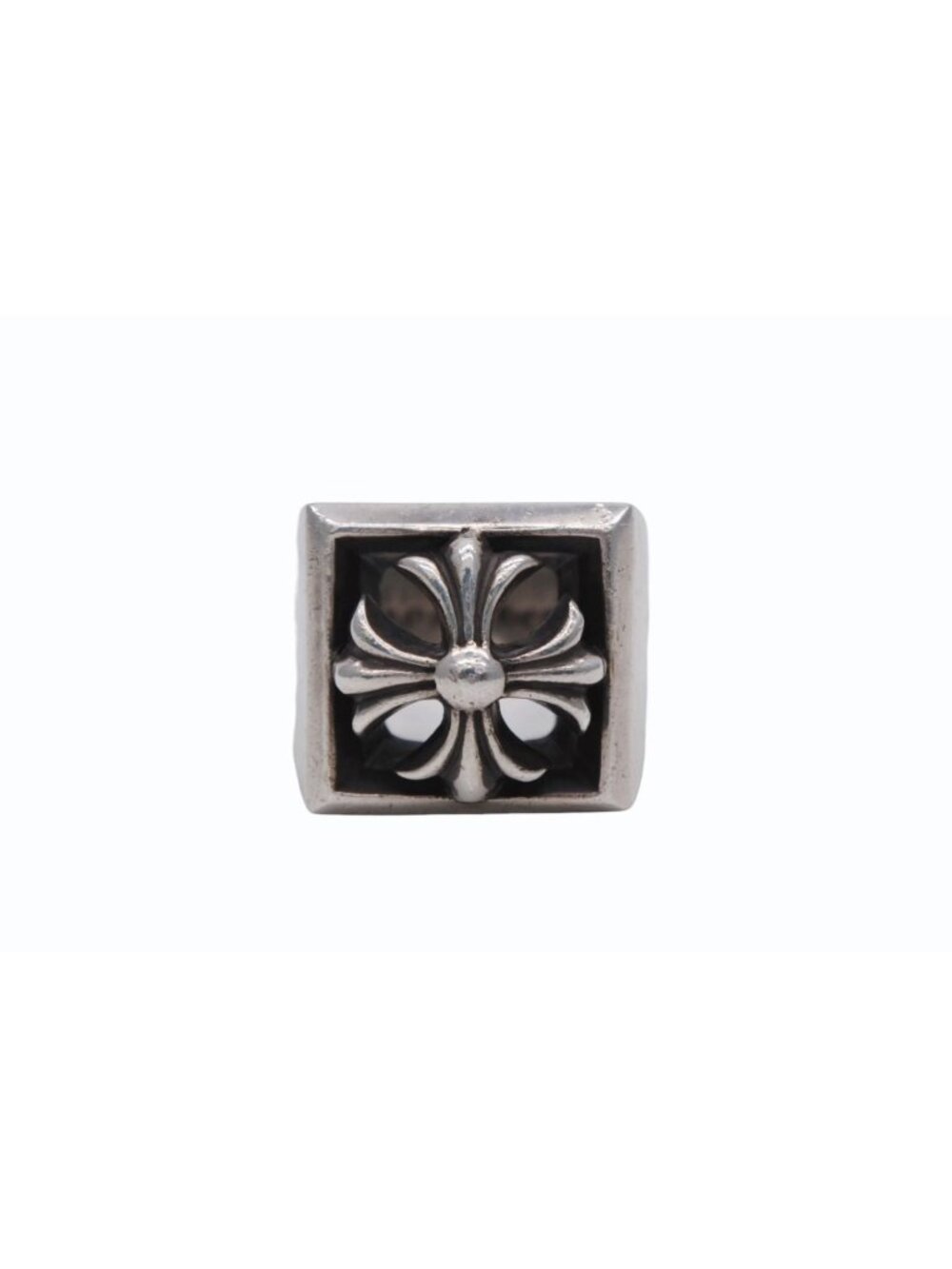Chrome Hearts CH Plus Letter Block Ring 925 Sterling Silver